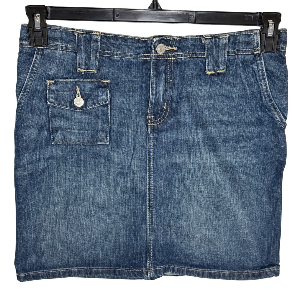 Polo Jeans Co Ralph Lauren Carolyn Denim Mini Skirt Blue‎ 100% Cotton Size 6